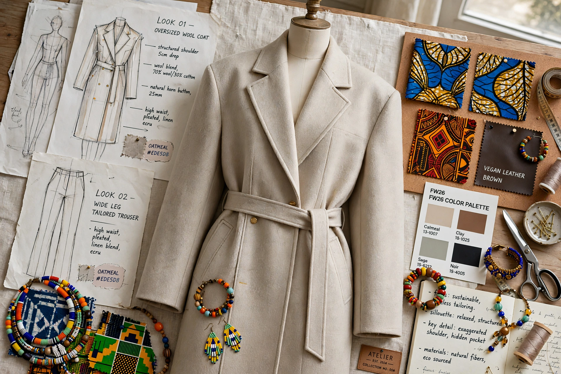 african beaded moodboard