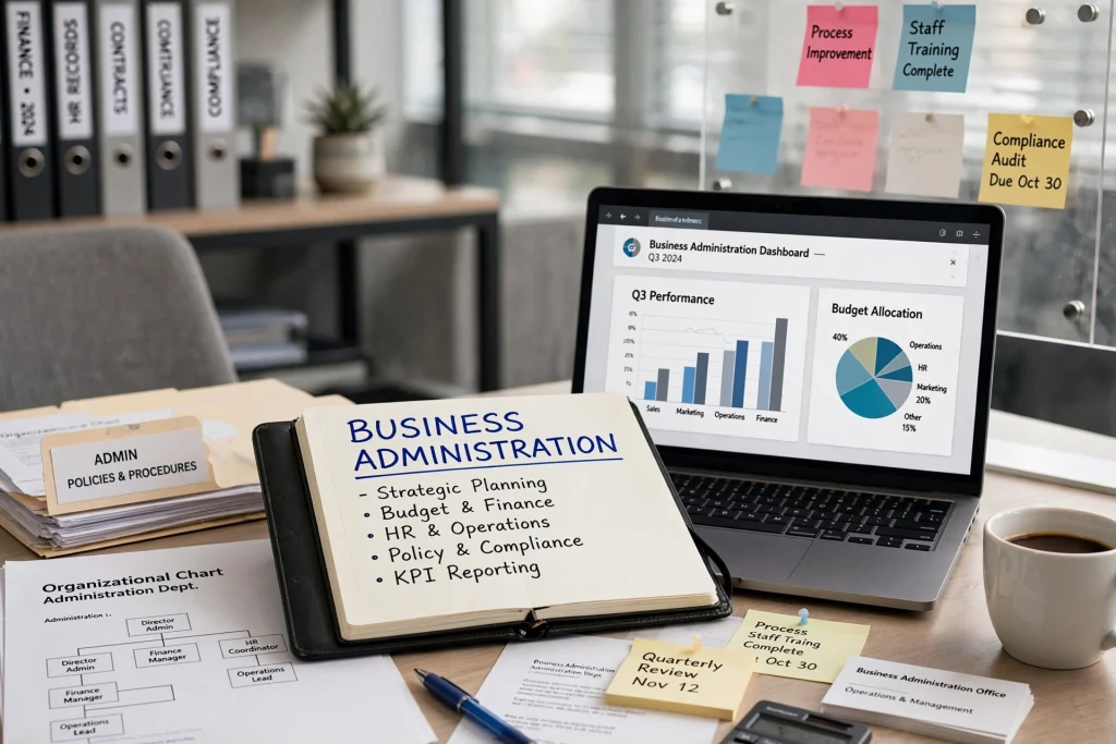 business administration desk
