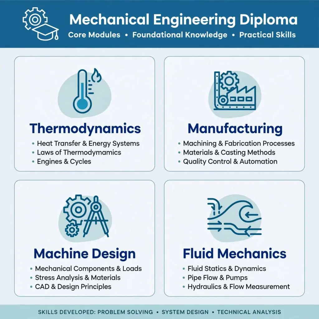 mechanical engineering diploma infographic