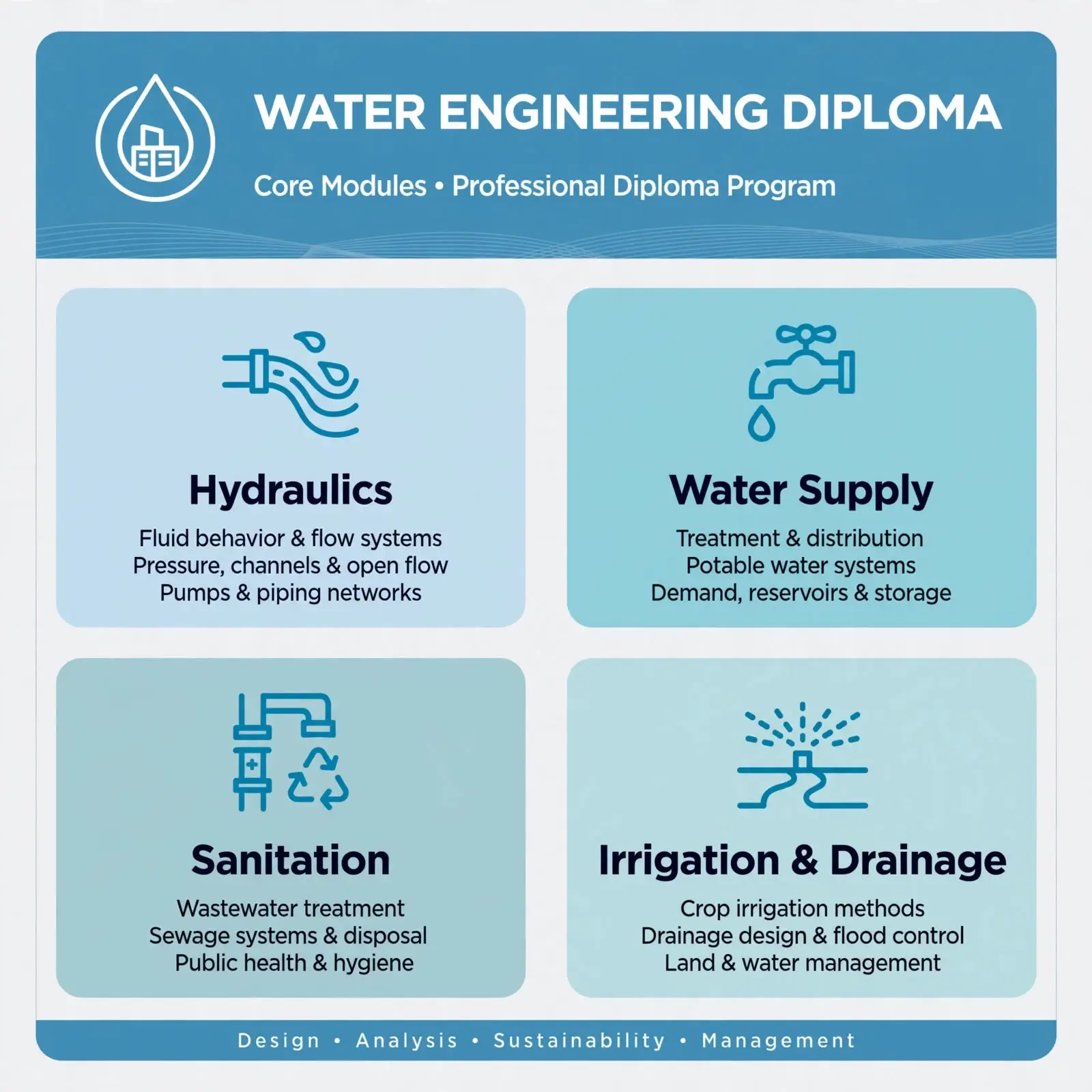 water engineering diploma infographic